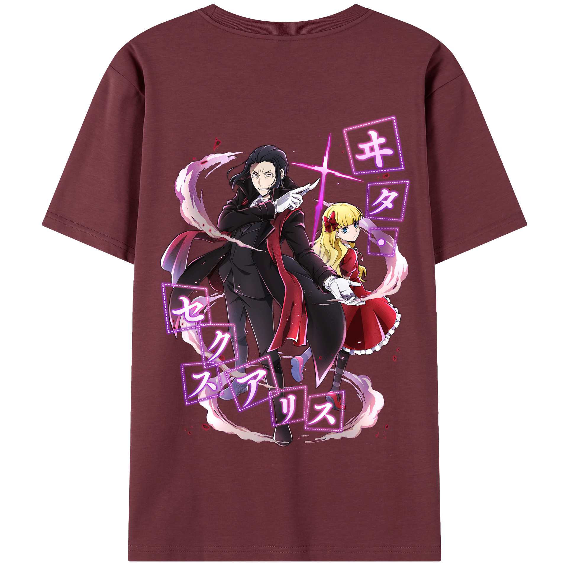 （画像用） 文豪ストレイドッグス Bungo Stray Dogs 綿100％半袖Tシャツ（背面プリント）